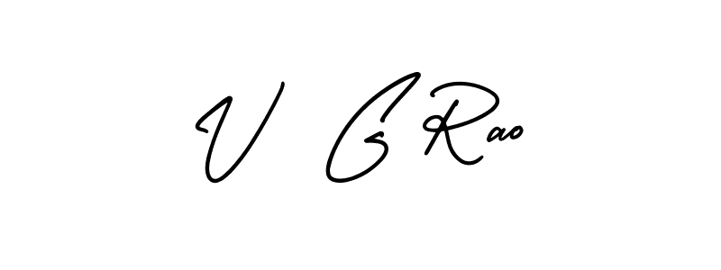 V  G Rao stylish signature style. Best Handwritten Sign (AmerikaSignatureDemo-Regular) for my name. Handwritten Signature Collection Ideas for my name V  G Rao. V  G Rao signature style 3 images and pictures png