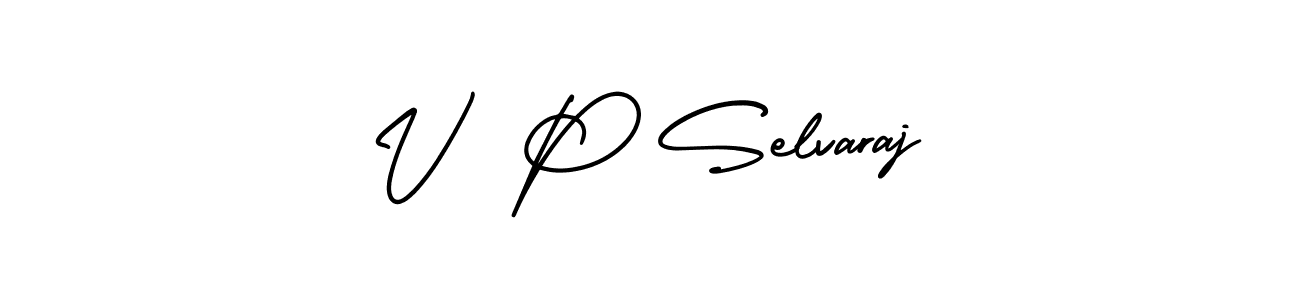 AmerikaSignatureDemo-Regular is a professional signature style that is perfect for those who want to add a touch of class to their signature. It is also a great choice for those who want to make their signature more unique. Get V  P Selvaraj name to fancy signature for free. V  P Selvaraj signature style 3 images and pictures png
