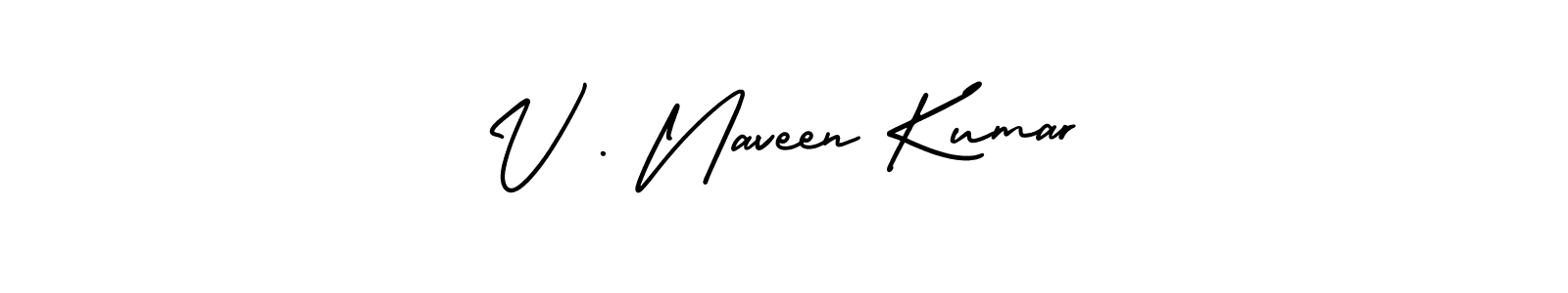 It looks lik you need a new signature style for name V . Naveen Kumar. Design unique handwritten (AmerikaSignatureDemo-Regular) signature with our free signature maker in just a few clicks. V . Naveen Kumar signature style 3 images and pictures png