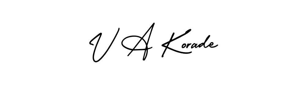Once you've used our free online signature maker to create your best signature AmerikaSignatureDemo-Regular style, it's time to enjoy all of the benefits that V A Korade name signing documents. V A Korade signature style 3 images and pictures png