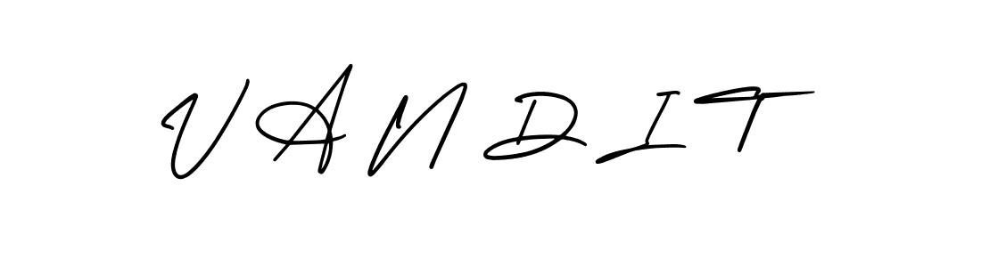 How to Draw V A N D I T signature style? AmerikaSignatureDemo-Regular is a latest design signature styles for name V A N D I T. V A N D I T signature style 3 images and pictures png