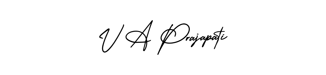 It looks lik you need a new signature style for name V A Prajapati. Design unique handwritten (AmerikaSignatureDemo-Regular) signature with our free signature maker in just a few clicks. V A Prajapati signature style 3 images and pictures png