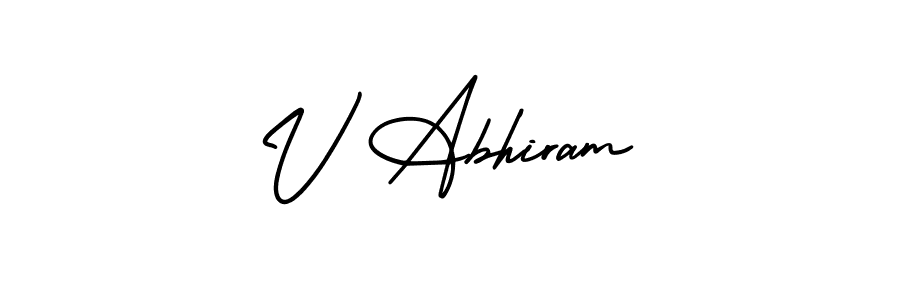 Also we have V Abhiram name is the best signature style. Create professional handwritten signature collection using AmerikaSignatureDemo-Regular autograph style. V Abhiram signature style 3 images and pictures png