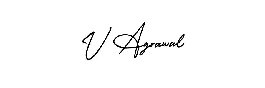 Design your own signature with our free online signature maker. With this signature software, you can create a handwritten (AmerikaSignatureDemo-Regular) signature for name V Agrawal. V Agrawal signature style 3 images and pictures png