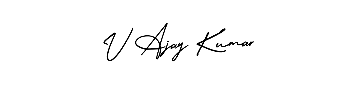 It looks lik you need a new signature style for name V Ajay Kumar. Design unique handwritten (AmerikaSignatureDemo-Regular) signature with our free signature maker in just a few clicks. V Ajay Kumar signature style 3 images and pictures png