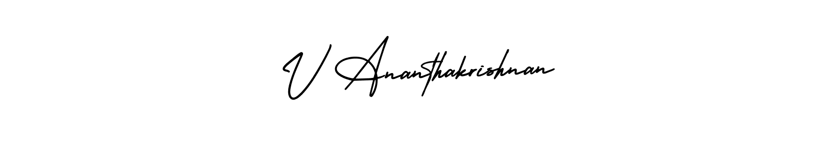 Make a beautiful signature design for name V Ananthakrishnan. Use this online signature maker to create a handwritten signature for free. V Ananthakrishnan signature style 3 images and pictures png