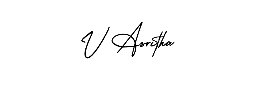 See photos of V Asritha official signature by Spectra . Check more albums & portfolios. Read reviews & check more about AmerikaSignatureDemo-Regular font. V Asritha signature style 3 images and pictures png