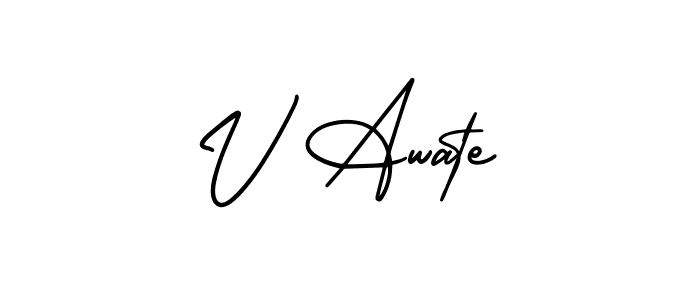 Also we have V Awate name is the best signature style. Create professional handwritten signature collection using AmerikaSignatureDemo-Regular autograph style. V Awate signature style 3 images and pictures png