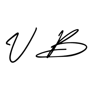 How to make V B signature? AmerikaSignatureDemo-Regular is a professional autograph style. Create handwritten signature for V B name. V B signature style 3 images and pictures png