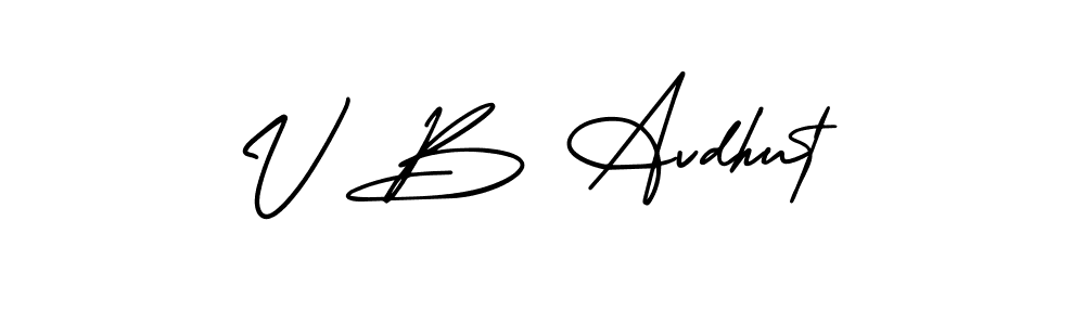 Similarly AmerikaSignatureDemo-Regular is the best handwritten signature design. Signature creator online .You can use it as an online autograph creator for name V B Avdhut. V B Avdhut signature style 3 images and pictures png