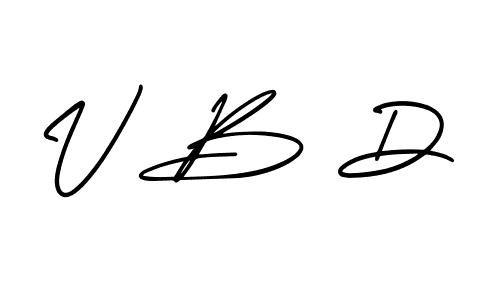 The best way (AmerikaSignatureDemo-Regular) to make a short signature is to pick only two or three words in your name. The name V B D include a total of six letters. For converting this name. V B D signature style 3 images and pictures png