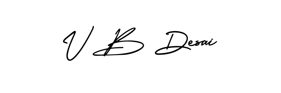 This is the best signature style for the V B Desai name. Also you like these signature font (AmerikaSignatureDemo-Regular). Mix name signature. V B Desai signature style 3 images and pictures png