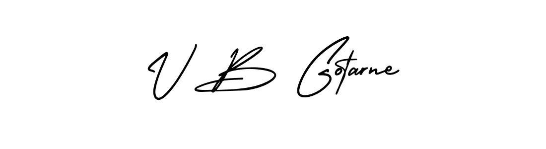 Create a beautiful signature design for name V B Gotarne. With this signature (AmerikaSignatureDemo-Regular) fonts, you can make a handwritten signature for free. V B Gotarne signature style 3 images and pictures png