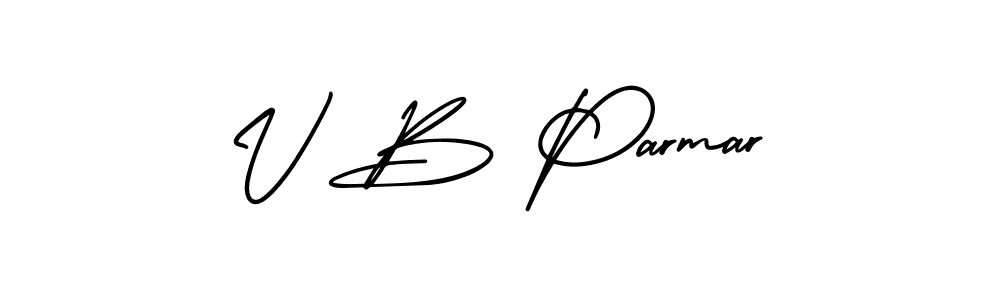 This is the best signature style for the V B Parmar name. Also you like these signature font (AmerikaSignatureDemo-Regular). Mix name signature. V B Parmar signature style 3 images and pictures png