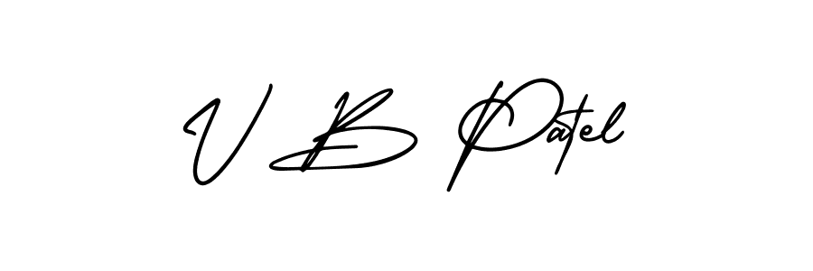 AmerikaSignatureDemo-Regular is a professional signature style that is perfect for those who want to add a touch of class to their signature. It is also a great choice for those who want to make their signature more unique. Get V B Patel name to fancy signature for free. V B Patel signature style 3 images and pictures png