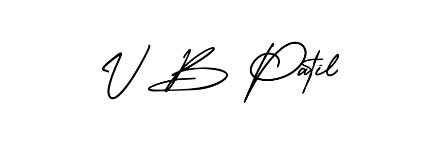 How to make V B Patil signature? AmerikaSignatureDemo-Regular is a professional autograph style. Create handwritten signature for V B Patil name. V B Patil signature style 3 images and pictures png