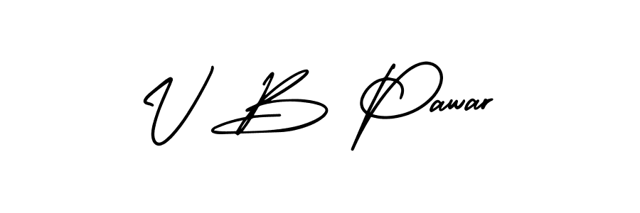 if you are searching for the best signature style for your name V B Pawar. so please give up your signature search. here we have designed multiple signature styles  using AmerikaSignatureDemo-Regular. V B Pawar signature style 3 images and pictures png