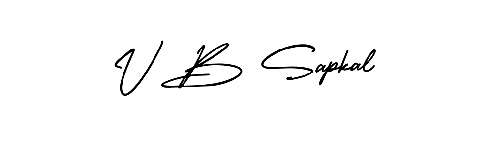 Design your own signature with our free online signature maker. With this signature software, you can create a handwritten (AmerikaSignatureDemo-Regular) signature for name V B Sapkal. V B Sapkal signature style 3 images and pictures png
