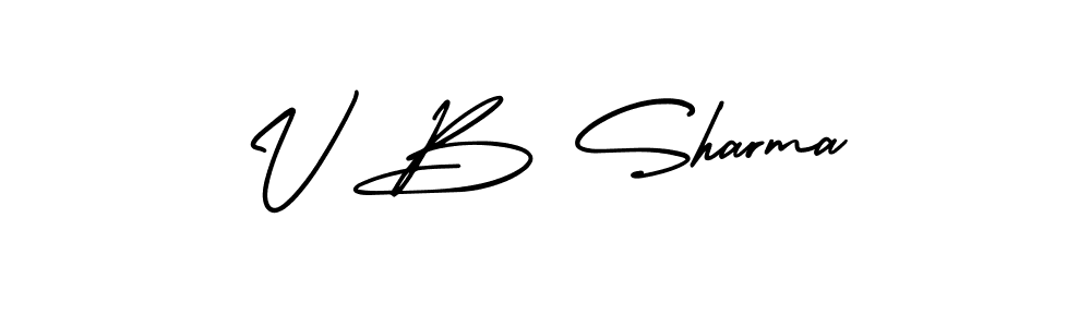 if you are searching for the best signature style for your name V B Sharma. so please give up your signature search. here we have designed multiple signature styles  using AmerikaSignatureDemo-Regular. V B Sharma signature style 3 images and pictures png
