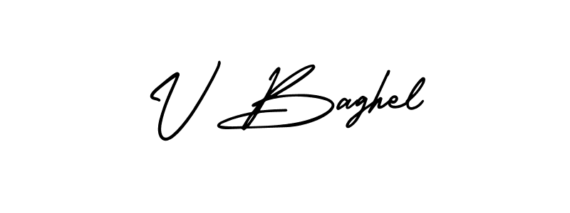 It looks lik you need a new signature style for name V Baghel. Design unique handwritten (AmerikaSignatureDemo-Regular) signature with our free signature maker in just a few clicks. V Baghel signature style 3 images and pictures png