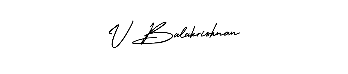 AmerikaSignatureDemo-Regular is a professional signature style that is perfect for those who want to add a touch of class to their signature. It is also a great choice for those who want to make their signature more unique. Get V Balakrishnan name to fancy signature for free. V Balakrishnan signature style 3 images and pictures png
