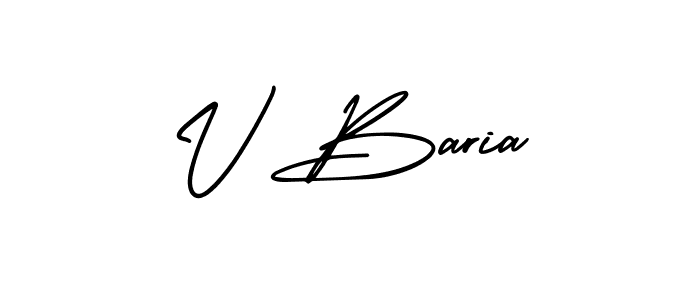 Best and Professional Signature Style for V Baria. AmerikaSignatureDemo-Regular Best Signature Style Collection. V Baria signature style 3 images and pictures png