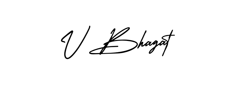 How to Draw V Bhagat signature style? AmerikaSignatureDemo-Regular is a latest design signature styles for name V Bhagat. V Bhagat signature style 3 images and pictures png
