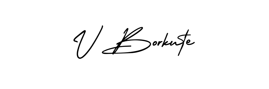 Best and Professional Signature Style for V Borkute. AmerikaSignatureDemo-Regular Best Signature Style Collection. V Borkute signature style 3 images and pictures png