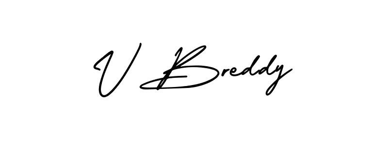 Also You can easily find your signature by using the search form. We will create V Breddy name handwritten signature images for you free of cost using AmerikaSignatureDemo-Regular sign style. V Breddy signature style 3 images and pictures png