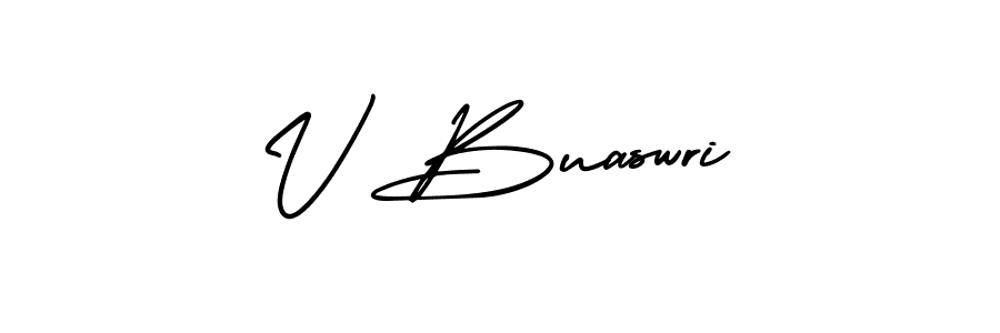 Also You can easily find your signature by using the search form. We will create V Buaswri name handwritten signature images for you free of cost using AmerikaSignatureDemo-Regular sign style. V Buaswri signature style 3 images and pictures png