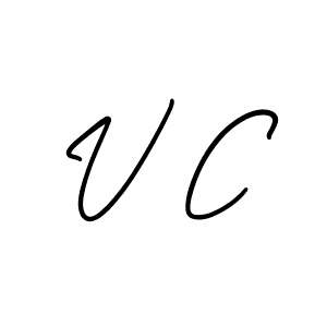 Design your own signature with our free online signature maker. With this signature software, you can create a handwritten (AmerikaSignatureDemo-Regular) signature for name V C. V C signature style 3 images and pictures png