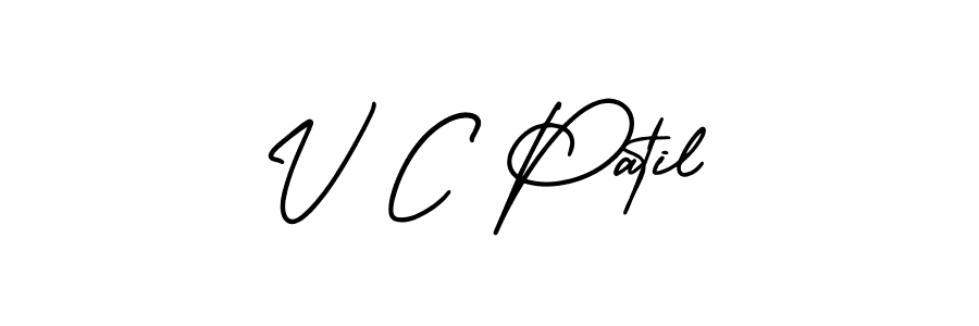 Make a beautiful signature design for name V C Patil. Use this online signature maker to create a handwritten signature for free. V C Patil signature style 3 images and pictures png