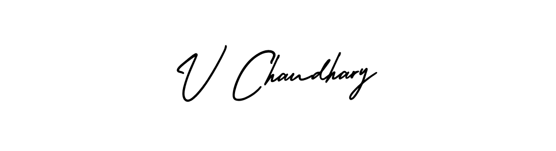 Check out images of Autograph of V Chaudhary name. Actor V Chaudhary Signature Style. AmerikaSignatureDemo-Regular is a professional sign style online. V Chaudhary signature style 3 images and pictures png