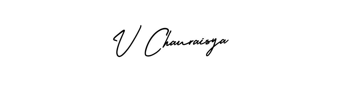 Make a beautiful signature design for name V Chauraisya. Use this online signature maker to create a handwritten signature for free. V Chauraisya signature style 3 images and pictures png