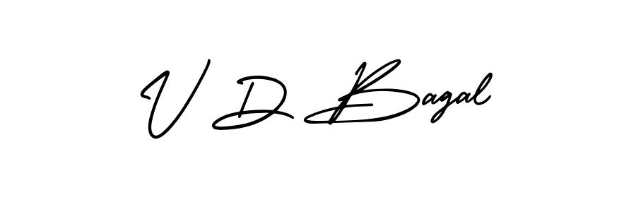 Use a signature maker to create a handwritten signature online. With this signature software, you can design (AmerikaSignatureDemo-Regular) your own signature for name V D Bagal. V D Bagal signature style 3 images and pictures png