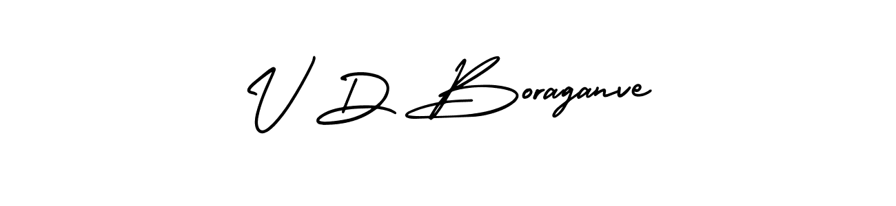 Create a beautiful signature design for name V D Boraganve. With this signature (AmerikaSignatureDemo-Regular) fonts, you can make a handwritten signature for free. V D Boraganve signature style 3 images and pictures png