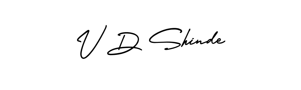 This is the best signature style for the V D Shinde name. Also you like these signature font (AmerikaSignatureDemo-Regular). Mix name signature. V D Shinde signature style 3 images and pictures png