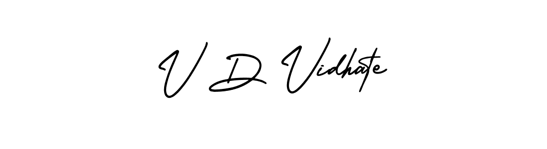 Make a beautiful signature design for name V D Vidhate. Use this online signature maker to create a handwritten signature for free. V D Vidhate signature style 3 images and pictures png