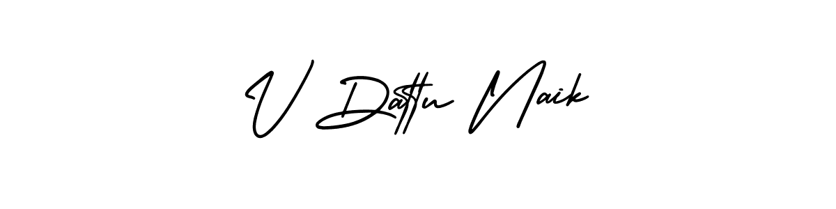 Make a beautiful signature design for name V Dattu Naik. With this signature (AmerikaSignatureDemo-Regular) style, you can create a handwritten signature for free. V Dattu Naik signature style 3 images and pictures png