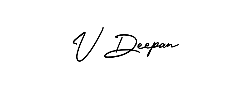 Make a short V Deepan signature style. Manage your documents anywhere anytime using AmerikaSignatureDemo-Regular. Create and add eSignatures, submit forms, share and send files easily. V Deepan signature style 3 images and pictures png