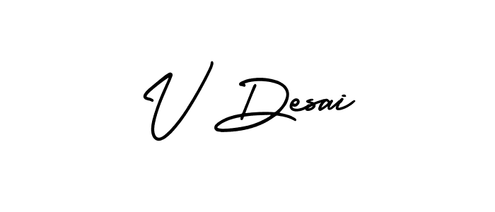 Make a beautiful signature design for name V Desai. Use this online signature maker to create a handwritten signature for free. V Desai signature style 3 images and pictures png