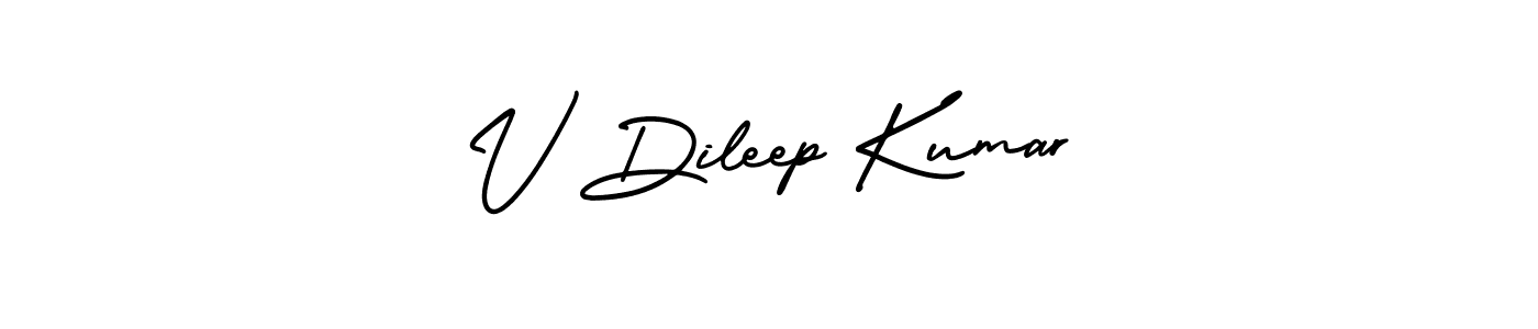 Create a beautiful signature design for name V Dileep Kumar. With this signature (AmerikaSignatureDemo-Regular) fonts, you can make a handwritten signature for free. V Dileep Kumar signature style 3 images and pictures png