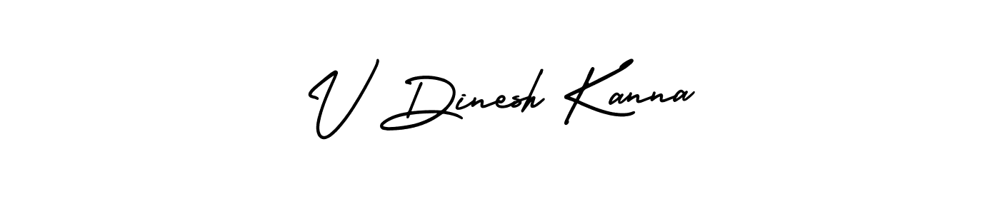 Also You can easily find your signature by using the search form. We will create V Dinesh Kanna name handwritten signature images for you free of cost using AmerikaSignatureDemo-Regular sign style. V Dinesh Kanna signature style 3 images and pictures png