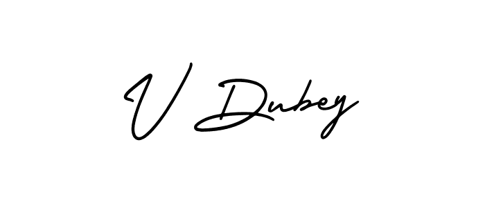 Similarly AmerikaSignatureDemo-Regular is the best handwritten signature design. Signature creator online .You can use it as an online autograph creator for name V Dubey. V Dubey signature style 3 images and pictures png