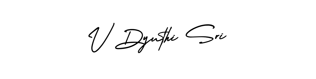 Check out images of Autograph of V Dyuthi Sri name. Actor V Dyuthi Sri Signature Style. AmerikaSignatureDemo-Regular is a professional sign style online. V Dyuthi Sri signature style 3 images and pictures png