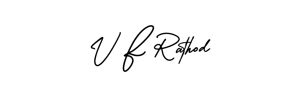 Here are the top 10 professional signature styles for the name V F Rathod. These are the best autograph styles you can use for your name. V F Rathod signature style 3 images and pictures png