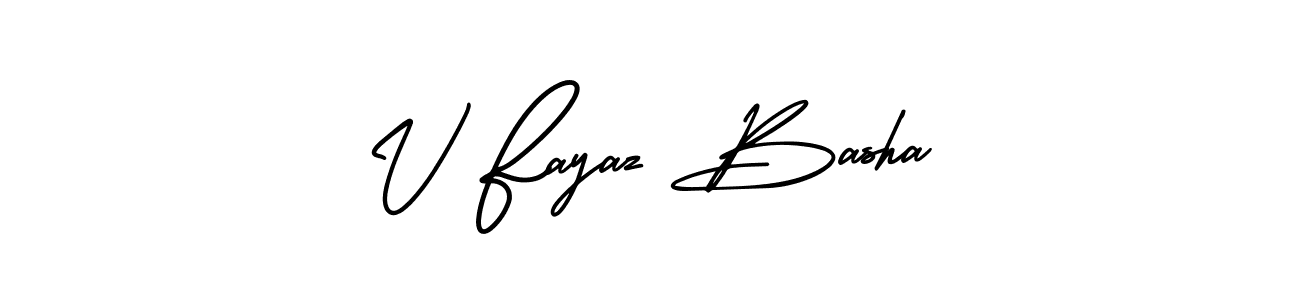 Check out images of Autograph of V Fayaz Basha name. Actor V Fayaz Basha Signature Style. AmerikaSignatureDemo-Regular is a professional sign style online. V Fayaz Basha signature style 3 images and pictures png