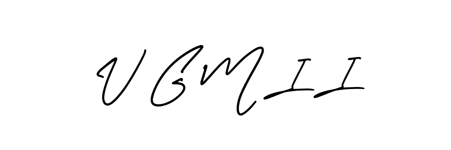You can use this online signature creator to create a handwritten signature for the name V G M I I. This is the best online autograph maker. V G M I I signature style 3 images and pictures png
