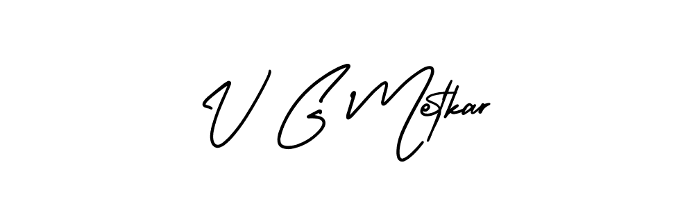 How to make V G Metkar signature? AmerikaSignatureDemo-Regular is a professional autograph style. Create handwritten signature for V G Metkar name. V G Metkar signature style 3 images and pictures png