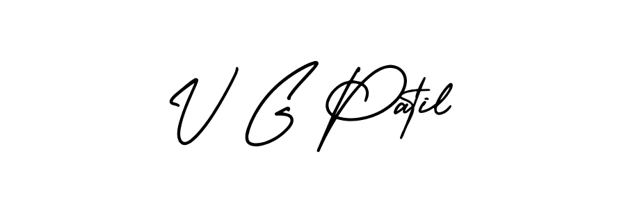 Create a beautiful signature design for name V G Patil. With this signature (AmerikaSignatureDemo-Regular) fonts, you can make a handwritten signature for free. V G Patil signature style 3 images and pictures png